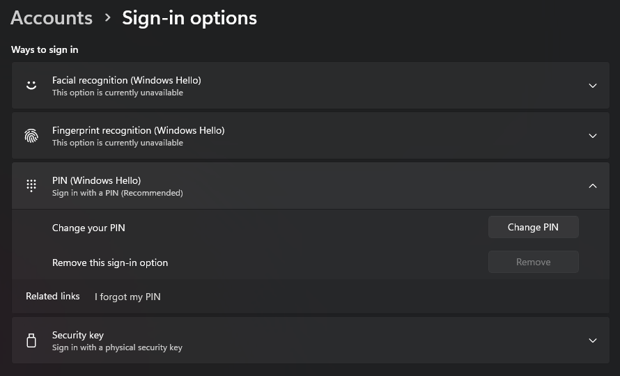 How to make a pin to a password in windows 11? - Microsoft Q&A
