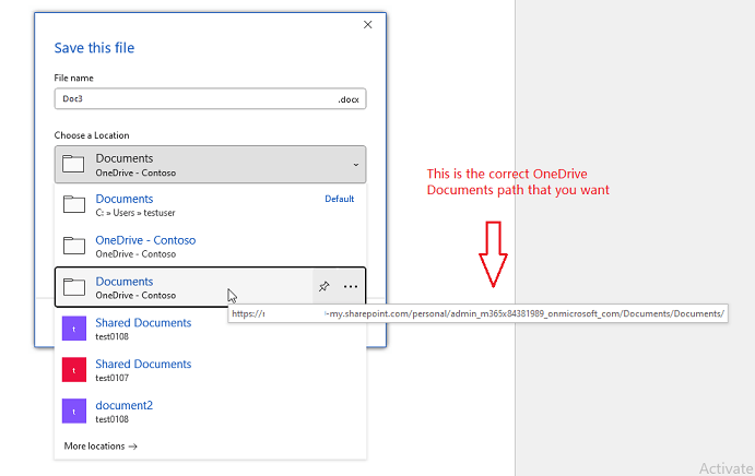 Word Saving to Wrong OneDrive Documents Folder - Microsoft Q&A