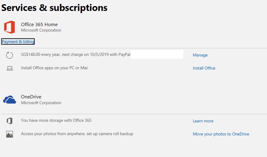 Missing Share Office 365 Home Subscription Button - Microsoft Q&A