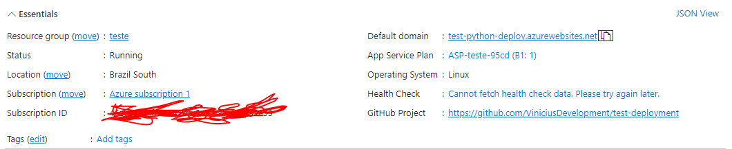 at all times my azure app displays a problem with error 500, 504, 505 ...