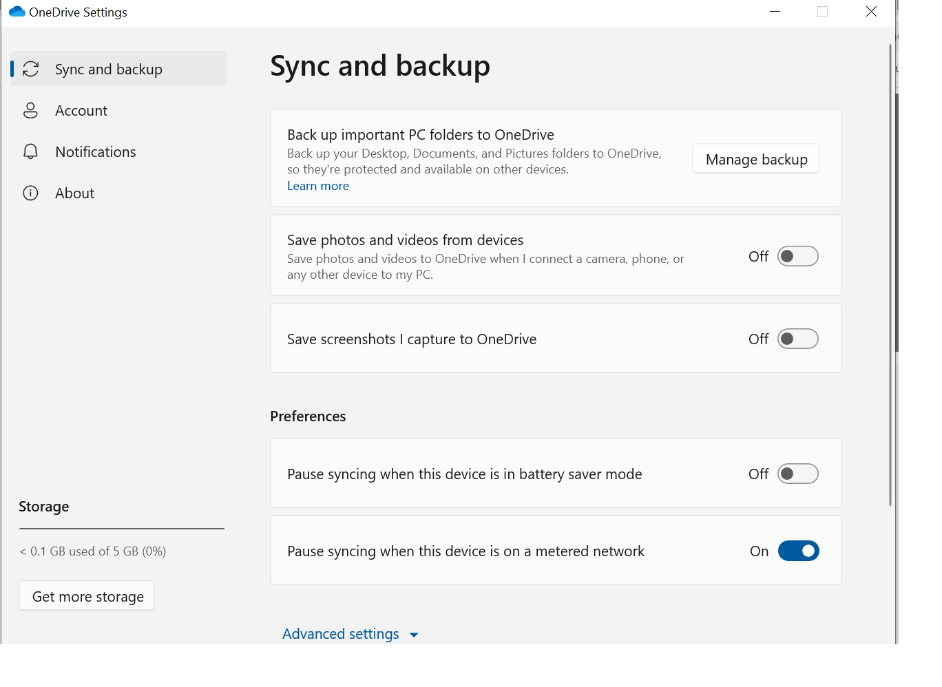 Why my windows 10 onedrive setting interface changed is it just me