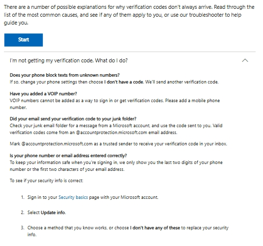 My son set up 2-factor on his Windows account but they won't send codes ...