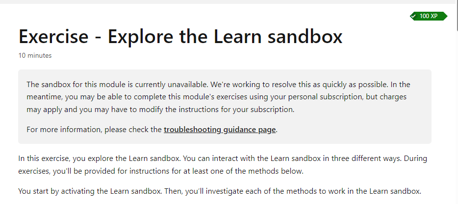 2025-01-06 10_59_59-Exercise - Explore the Learn sandbox - Training _ Microsoft Learn und 5 weitere 