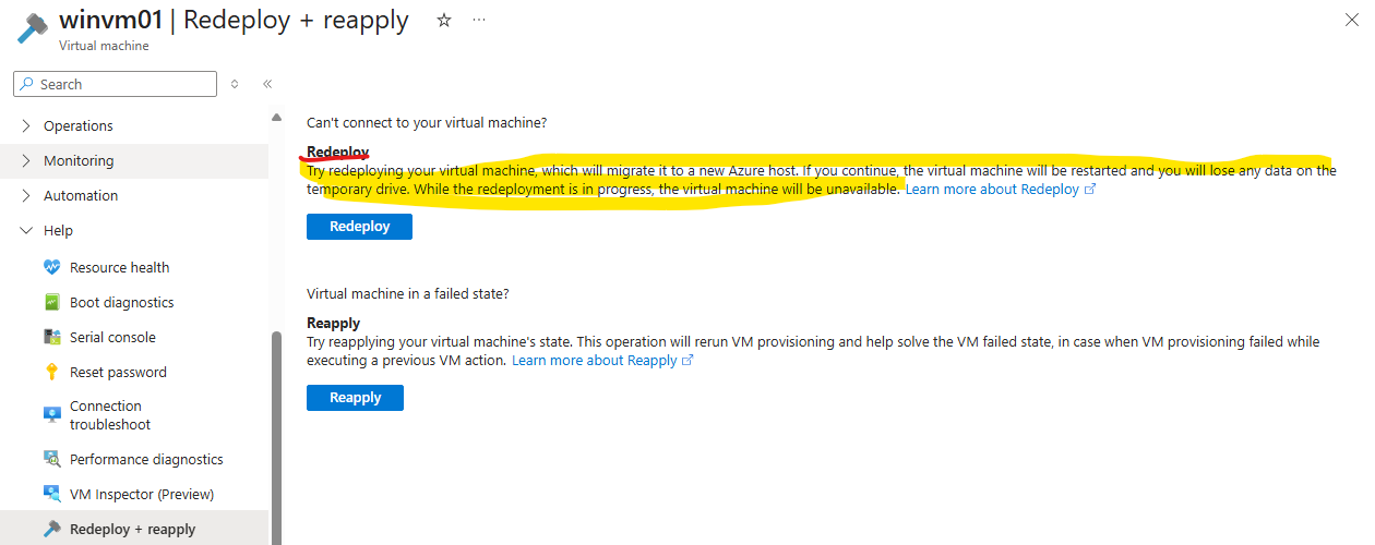 Can not connect to Remote Desktop via rdp or ssh - Microsoft Q&A