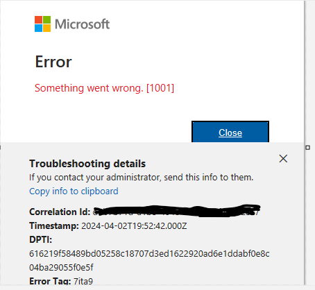 Error connecting - Microsoft Q&A