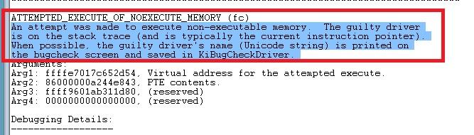 蓝屏ATTEMPTED_EXECUTE_OF_NOEXECUTE_MEMORY - Microsoft Q&A