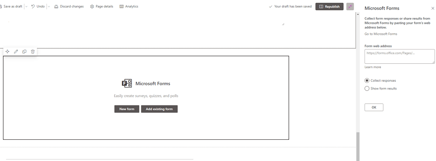 Having problem showing MS Forms - show form results in SharePoint form ...