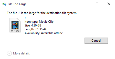 i am unable to copy a video from my PC to my usb dual drive & also i ...