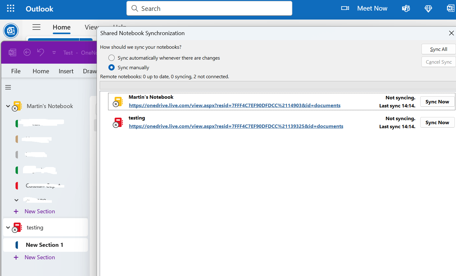 microsoft onenote not sync - Microsoft Q&A