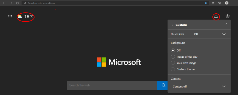 Remove ALL notifications from New tab in Edge - Microsoft Q&A