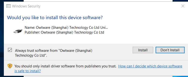 安装软件过程中提示安装设备软件，不小心点了Don't Install后无法重新安装 - Microsoft Q&A