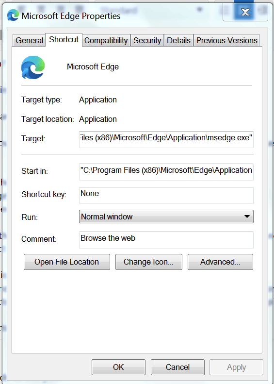 Regarding MS Edge icon on taskbar. - Microsoft Q&A