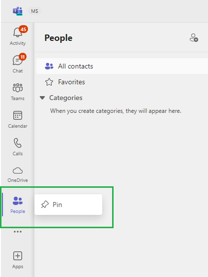 What happened to Contacts menu in Chat drop down menu? - Microsoft Q&A