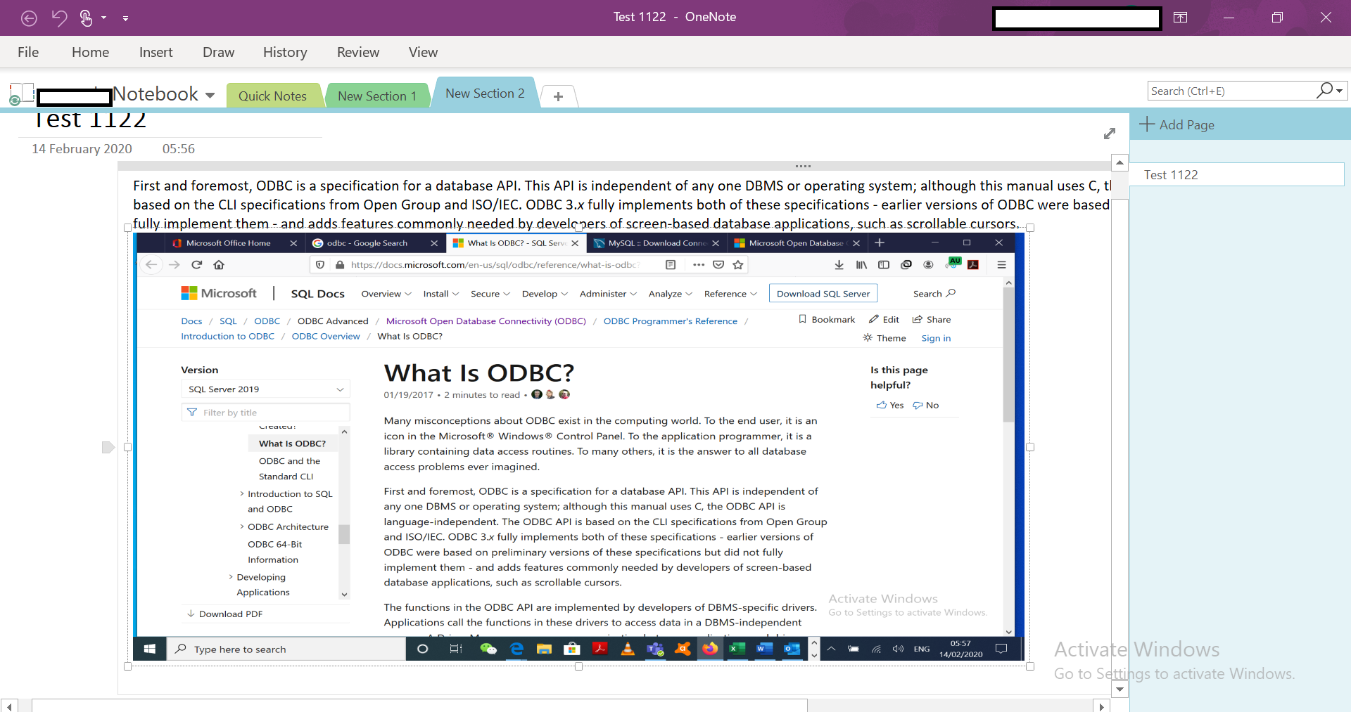 pasting a screenshot in OneNote in office 365 proplus - Microsoft Q&A