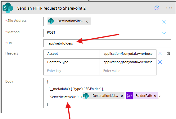 _api/web/Folders Post with ServerRelativeURL - Microsoft Q&A