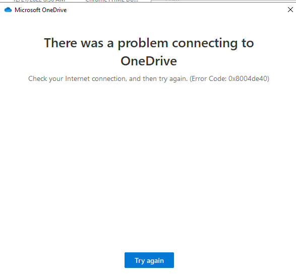 Will not let me sign in to onedrive... error 0x8004de44 - Microsoft Q&A