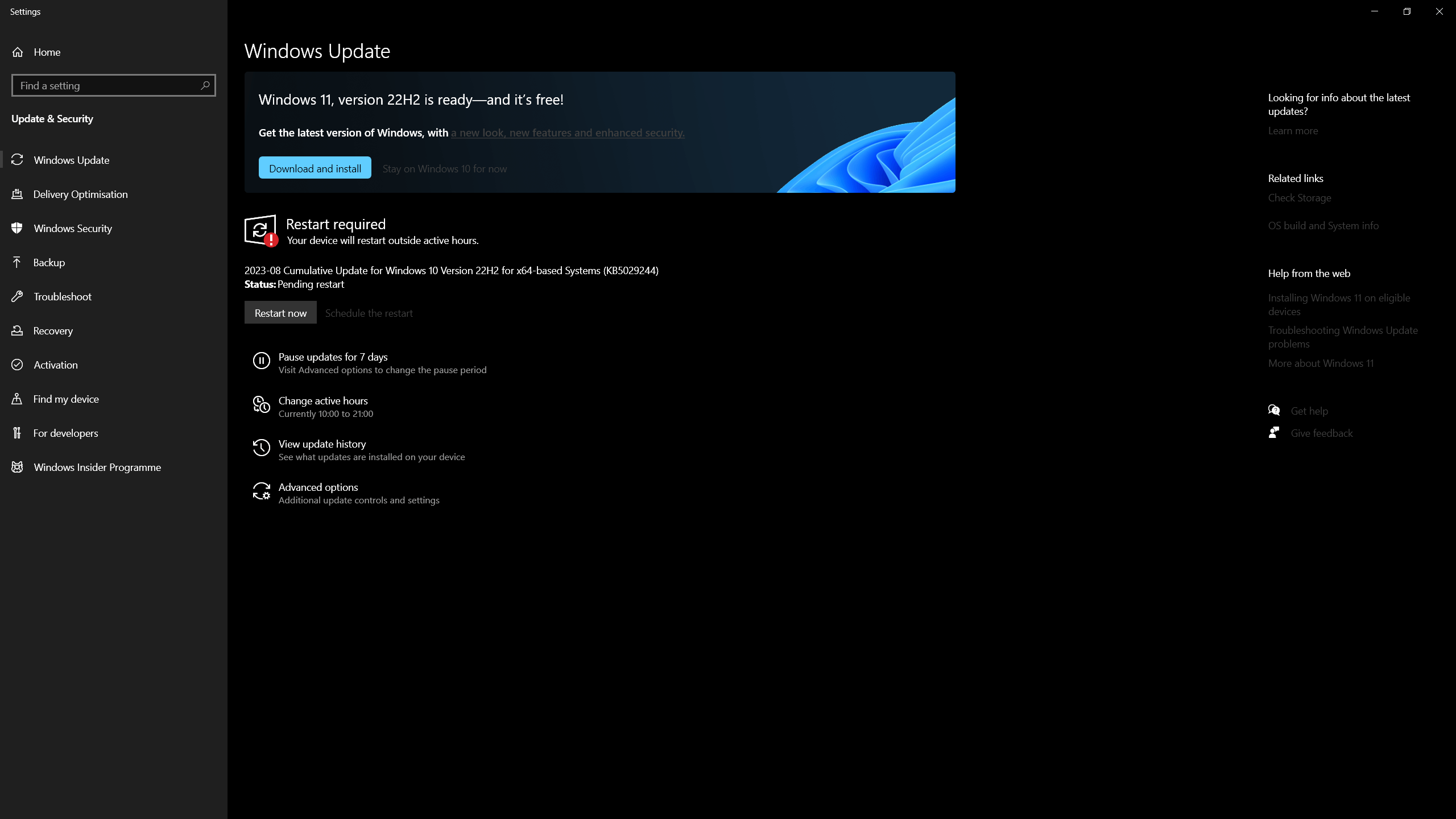 Windows Update installation fails at 7% everytime. - Microsoft Q&A