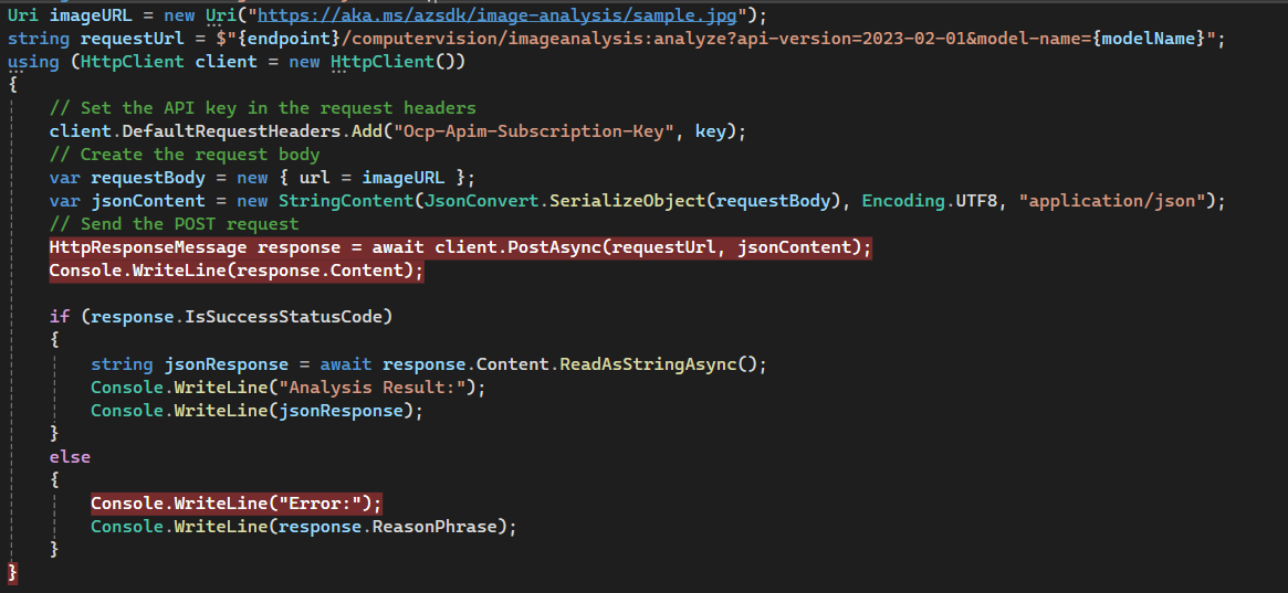 Unable to use Custom Vision Model with latest library "Azure.AI.Vision ...
