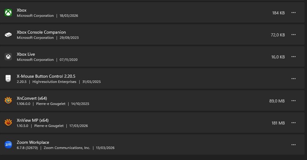 Win 11 app X non presente