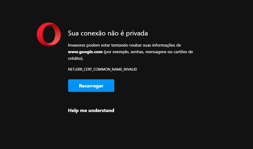 Erro de privacidade - Microsoft Edge. - Microsoft Q&A