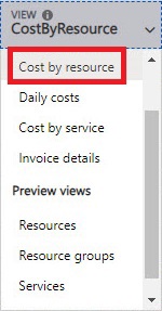 azure cost analysis cost by resource