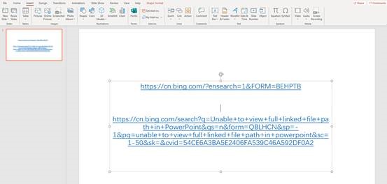 Unable to view full linked file path in PowerPoint - Microsoft Q&A