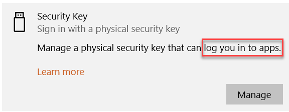 Adding a security key for PC login in Windows 10 Build 1903 - Microsoft Q&A