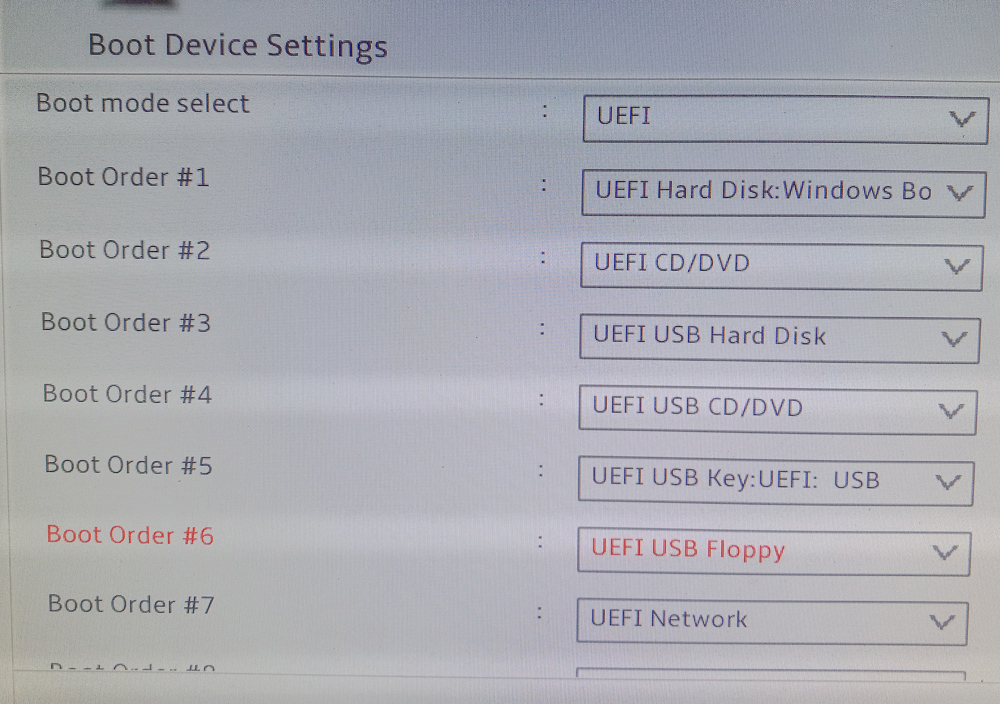 BIOS Screen, Boot Options, 8-5-2026