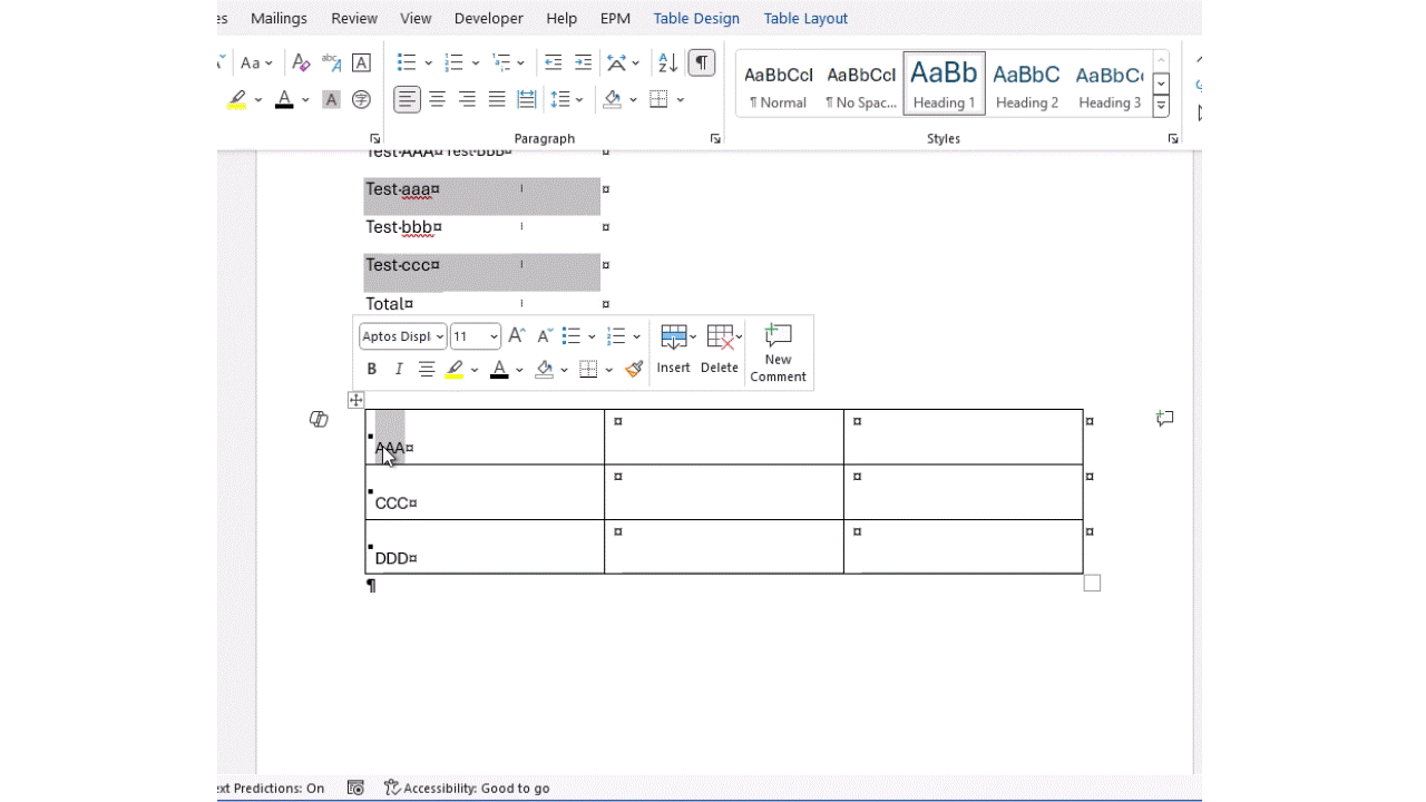 Word hidden codes Square - Microsoft Q&A