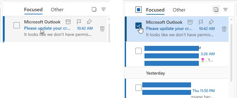 missing checkbox in outlook web - Microsoft Q&A