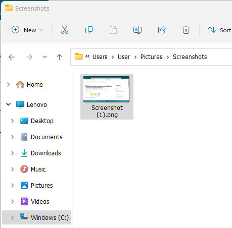 Taking Screen Shot does NOT create a folder in 