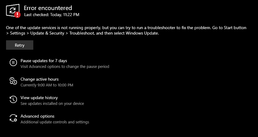 Windows Update Service won't let me enable it to get future updates ...