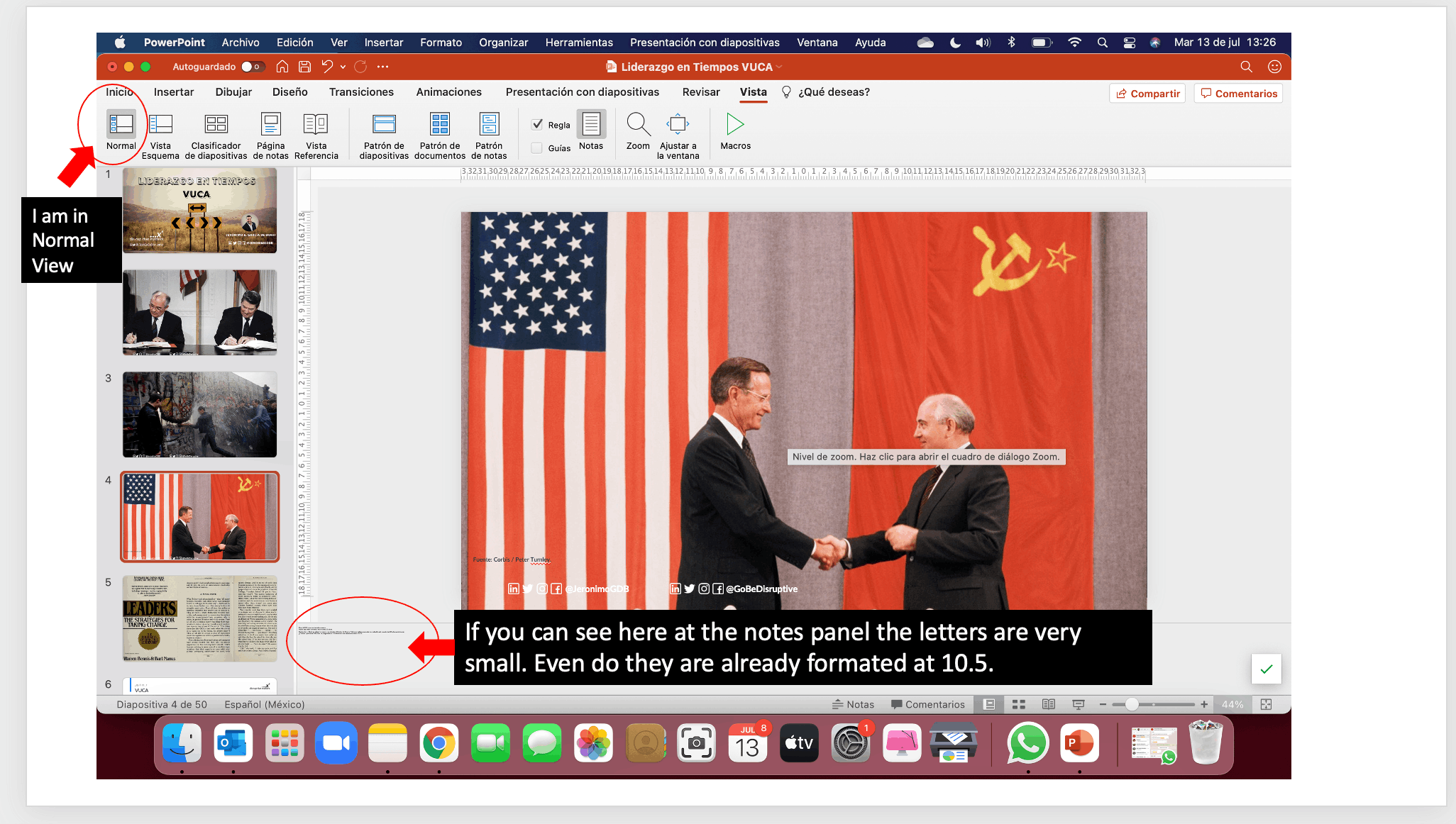 My PowerPoint notes are showing too small, tried everything but cant ...