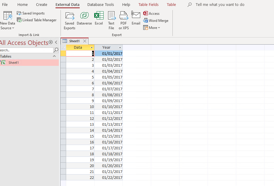 Display Historical Information in Access using Excel data - Microsoft Q&A