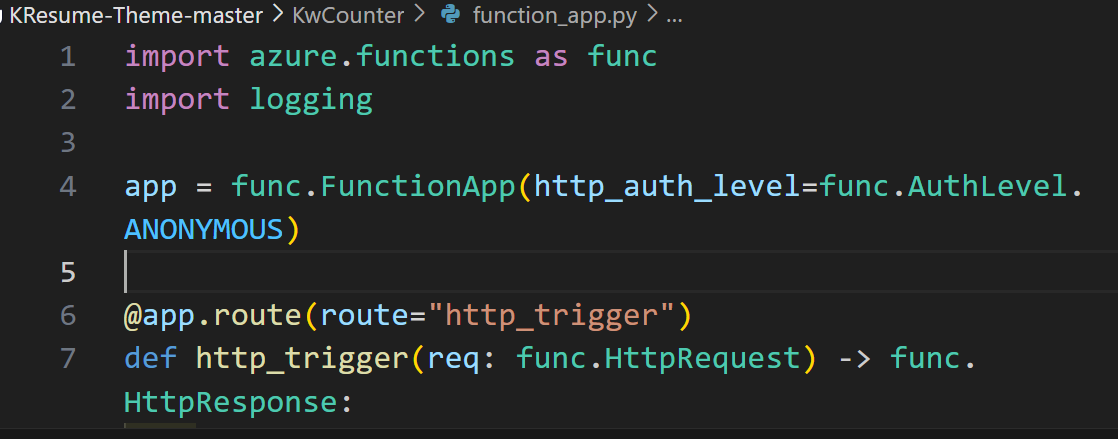 2023-10-06 09_29_12-function_app.py - Untitled (Workspace) - Visual Studio Code