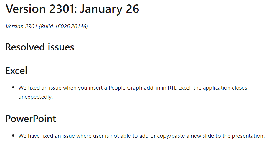 Major Issue with latest Current Channel update - Microsoft Q&A