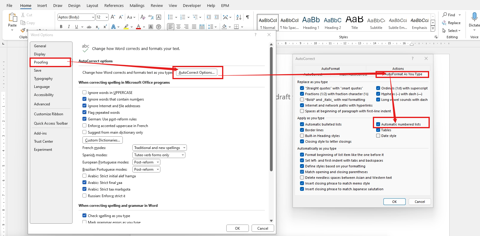 Word numbering issue - Microsoft Q&A