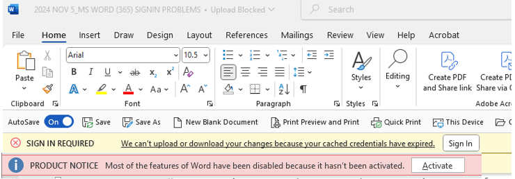 How do I solve the errors: Cached credentials expired and reactivate ...