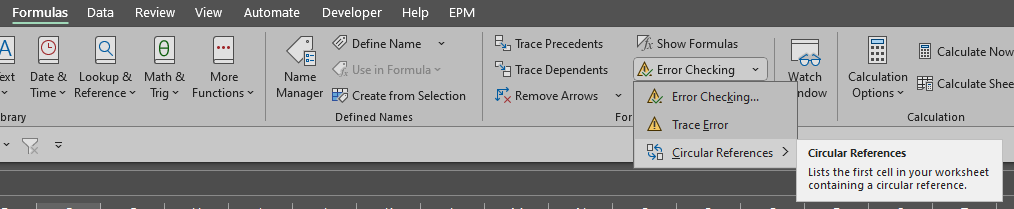 Cannot open Excel file due to circular reference - Microsoft Q&A