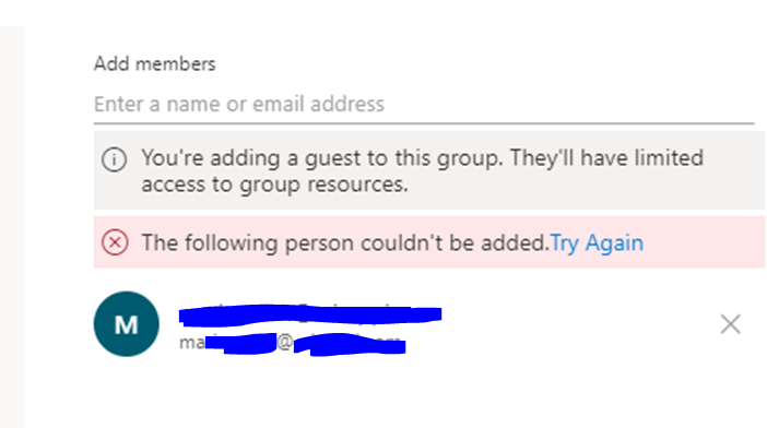 Adding a guest to Planner failing - Microsoft Q&A