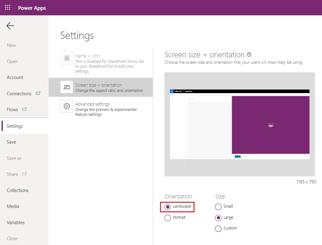 SharePoint Form Size - Microsoft Q&A