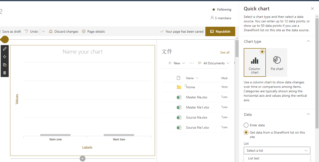 Not all Lists are showing for Quick Chart - Microsoft Q&A