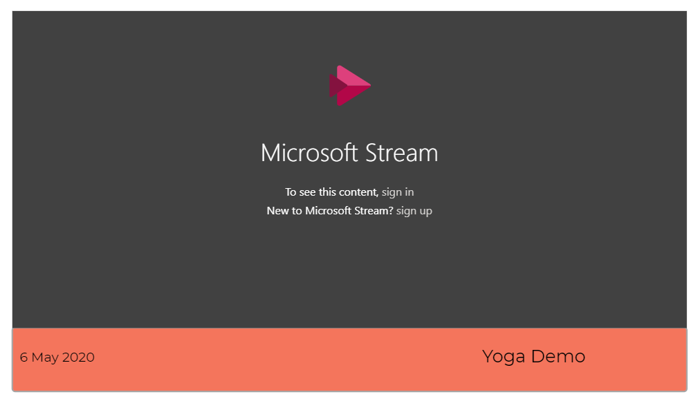 Microsoft Stream asks for sign in, links to an unavailable page ...