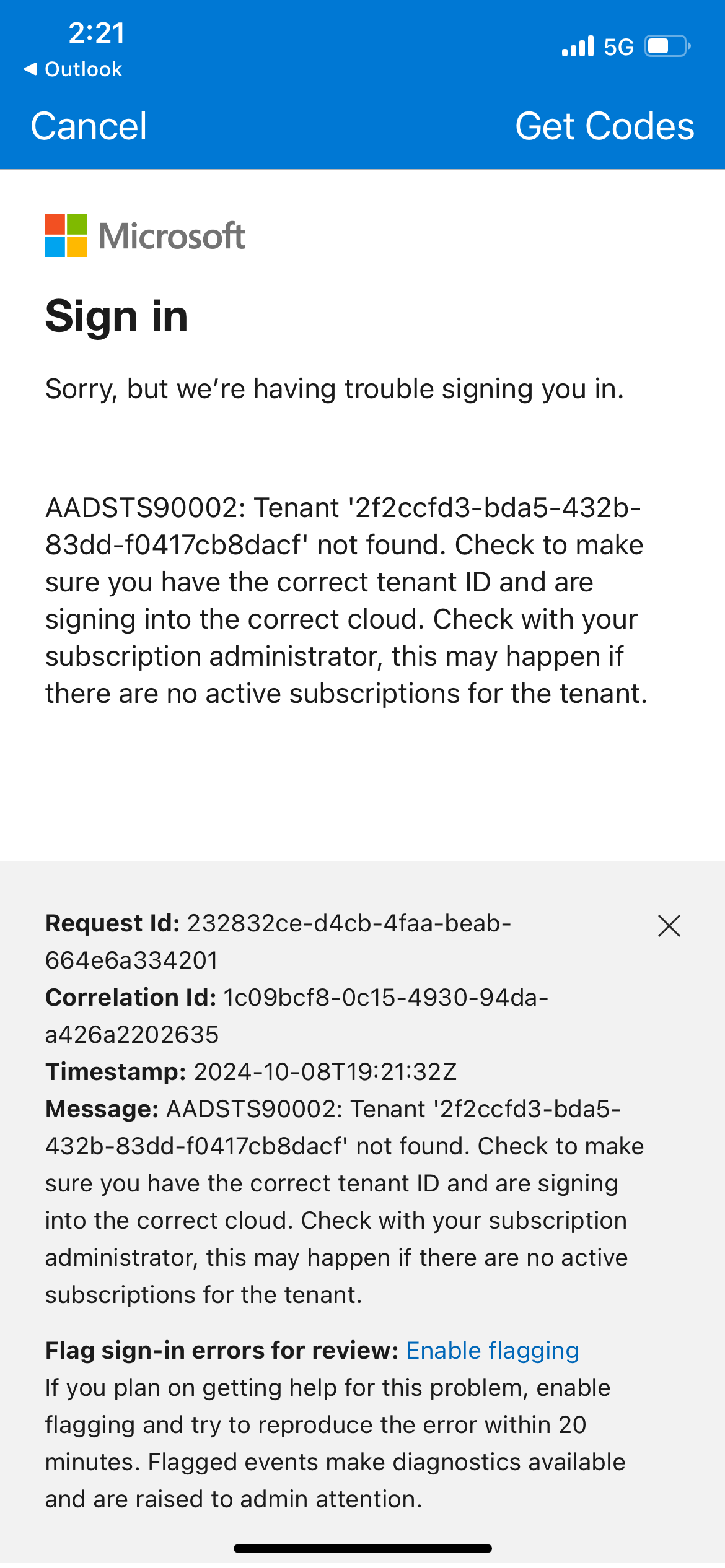 iOS Outlook Old Account Causes Authentication Failures - Microsoft Q&A