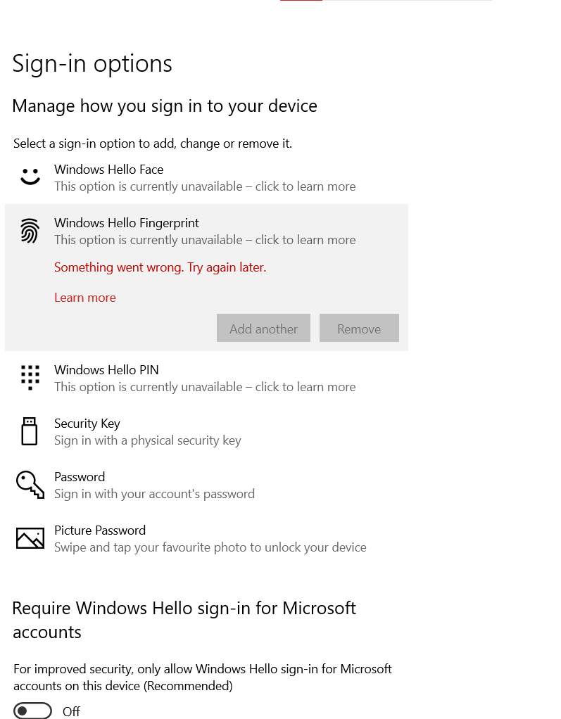 Windows Hello Sign-in options not working on brand new computer ...