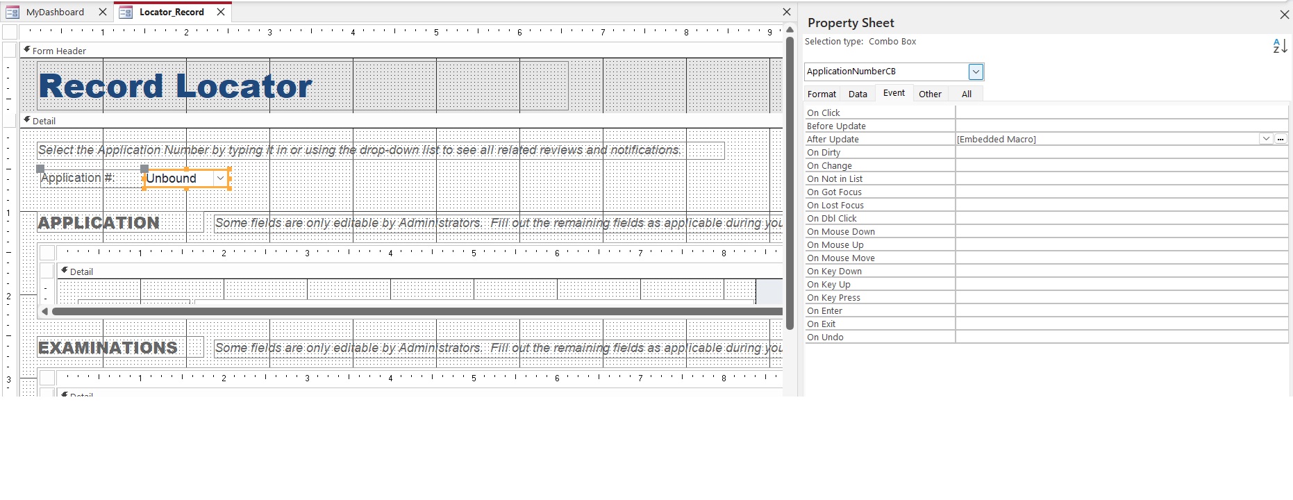 ComboBox AfterUpdate Macro 2