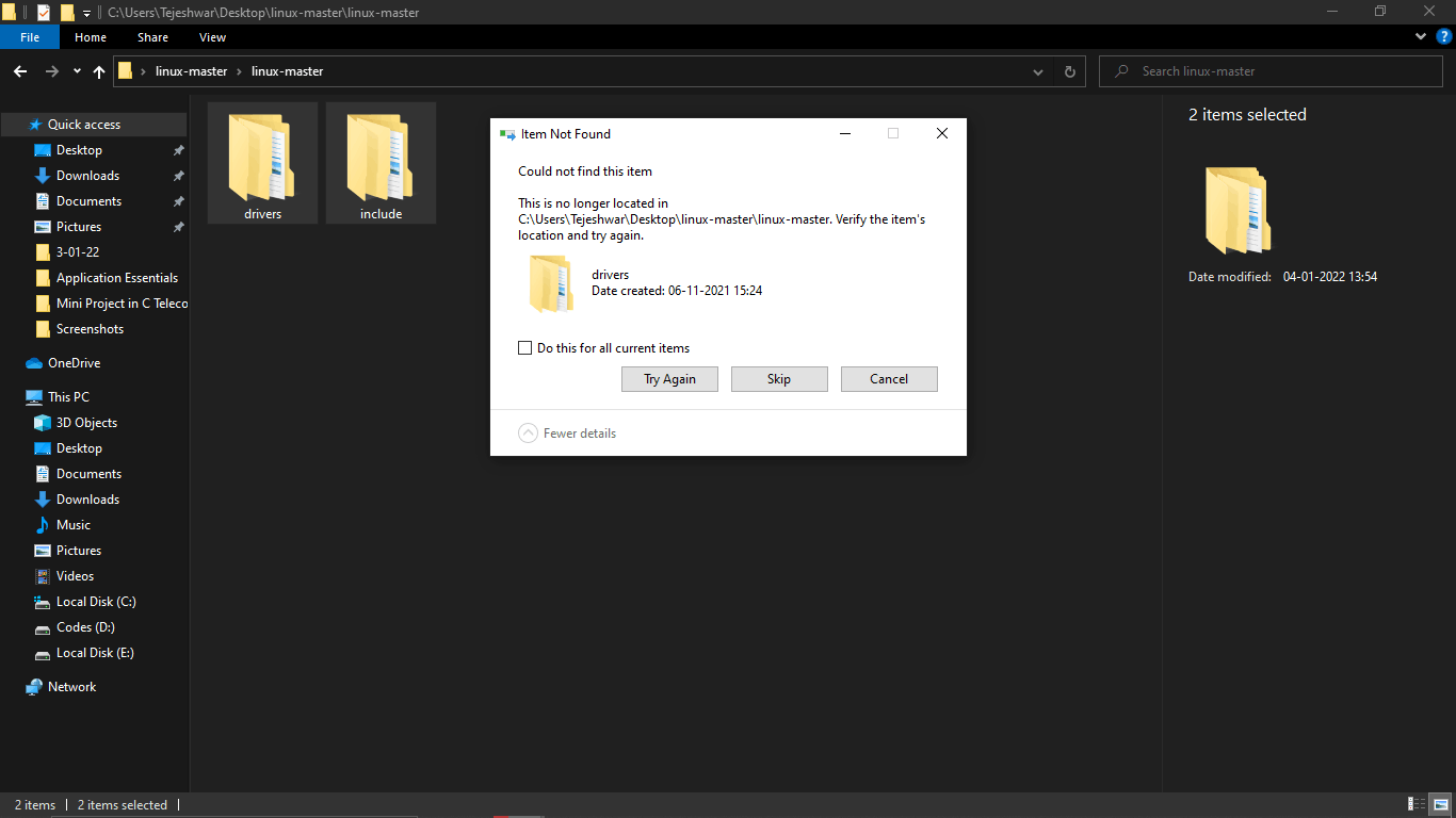 File not found error even if the file is present. - Microsoft Q&A