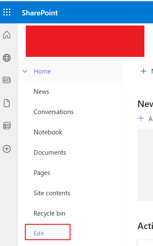 Editing Navigation Bar - Microsoft Q&A