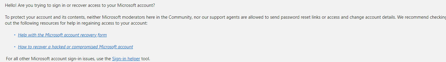 It keeps telling me to try another verification method. - Microsoft Q&A