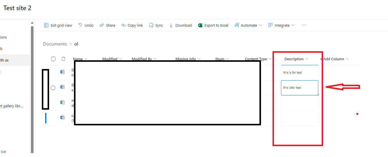 What is the purpose of Description Column in SharePoint Library ...